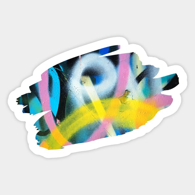 Graffiti Splash Art Print Pastel Sticker by Auto-Prints